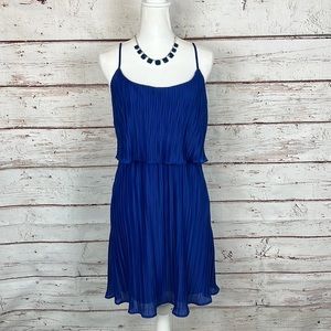 Gilli blue double tiered dress Womens medium